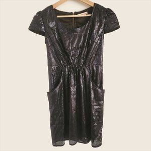 Rebecca Taylor Little Black Sequin Dress